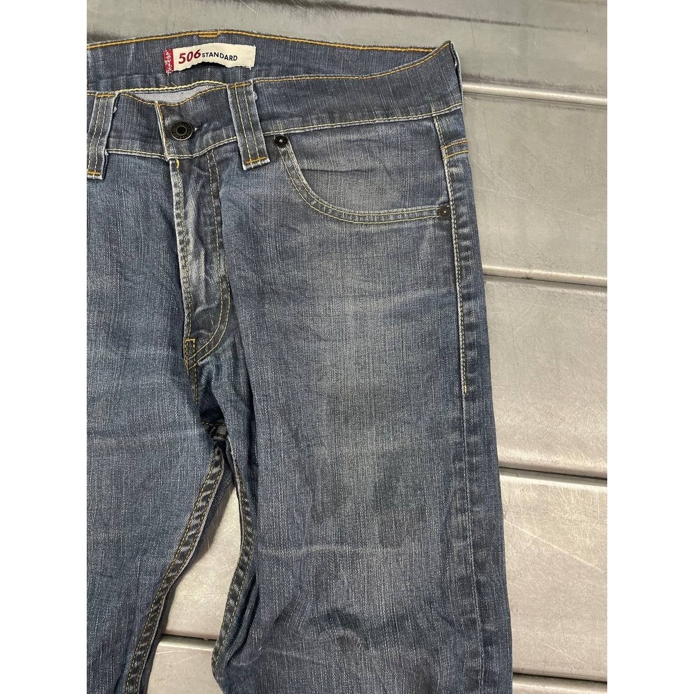 Levis 506 Standard Jeans Mens 32x30 Blue Denim Straight VTG Y2k‎ - Picture 3 of 16